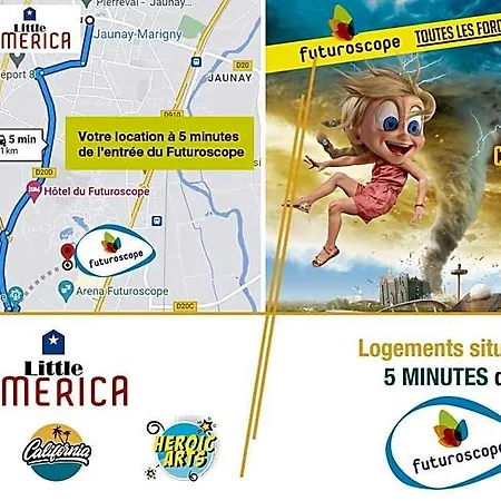 Little America - 3km Futuroscope Appart hôtel Jaunay-Clan